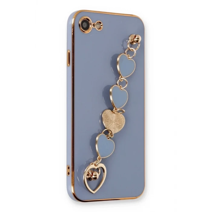 Newface Apple iPhone 7 Kılıf Esila Silikon - Gri