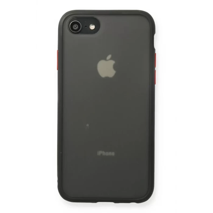 Newface Apple iPhone 7 Kılıf Montreal Silikon Kapak - Siyah