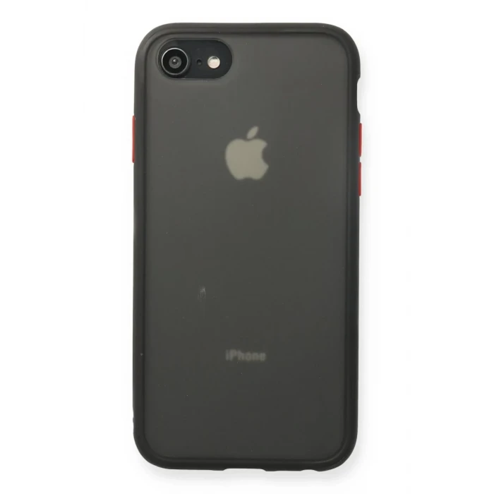 Newface Apple iPhone 7 Kılıf Montreal Silikon Kapak - Siyah