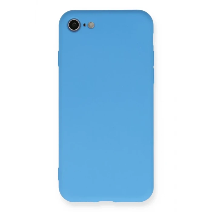 Newface Apple iPhone 7 Kılıf Nano içi Kadife Silikon - Mavi