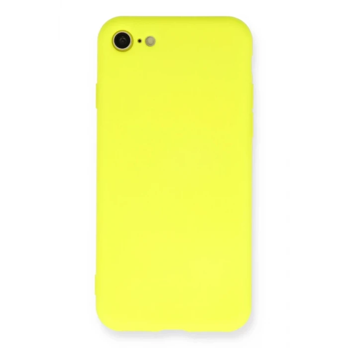Newface Apple iPhone 7 Kılıf Nano içi Kadife Silikon - Sarı