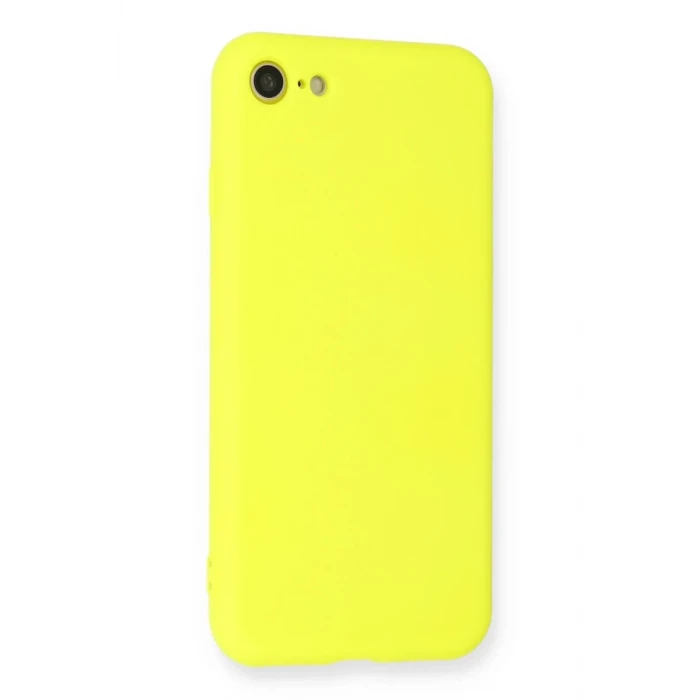 Newface Apple iPhone 7 Kılıf Nano içi Kadife Silikon - Sarı