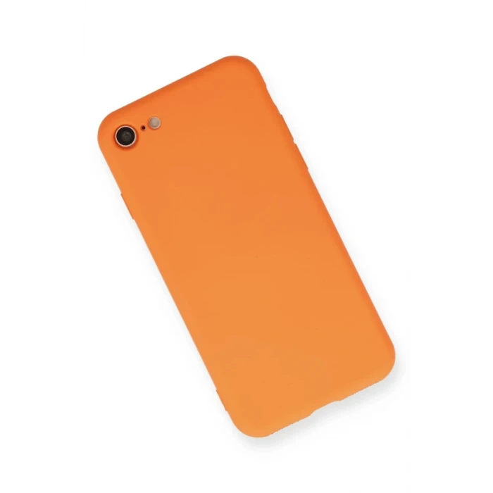 Newface Apple iPhone 7 Kılıf Nano içi Kadife Silikon - Turuncu