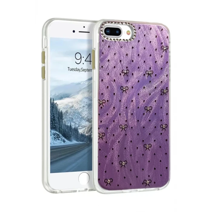 Newface Apple iPhone 7 Plus Kılıf Blade Aynalı Desenli Kapak - Desen 2