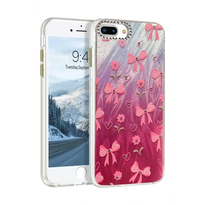 Newface Apple iPhone 7 Plus Kılıf Blade Aynalı Desenli Kapak - Desen 3