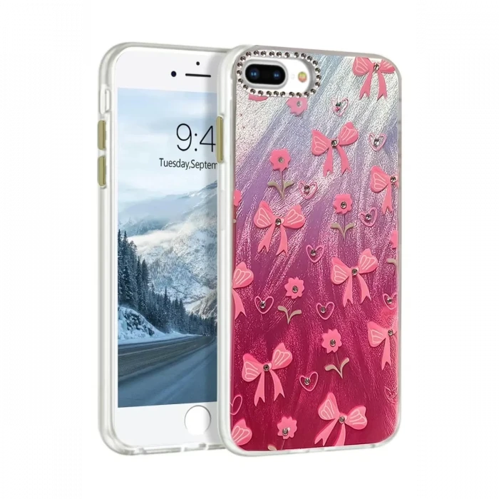 Newface Apple iPhone 7 Plus Kılıf Blade Aynalı Desenli Kapak - Desen 3