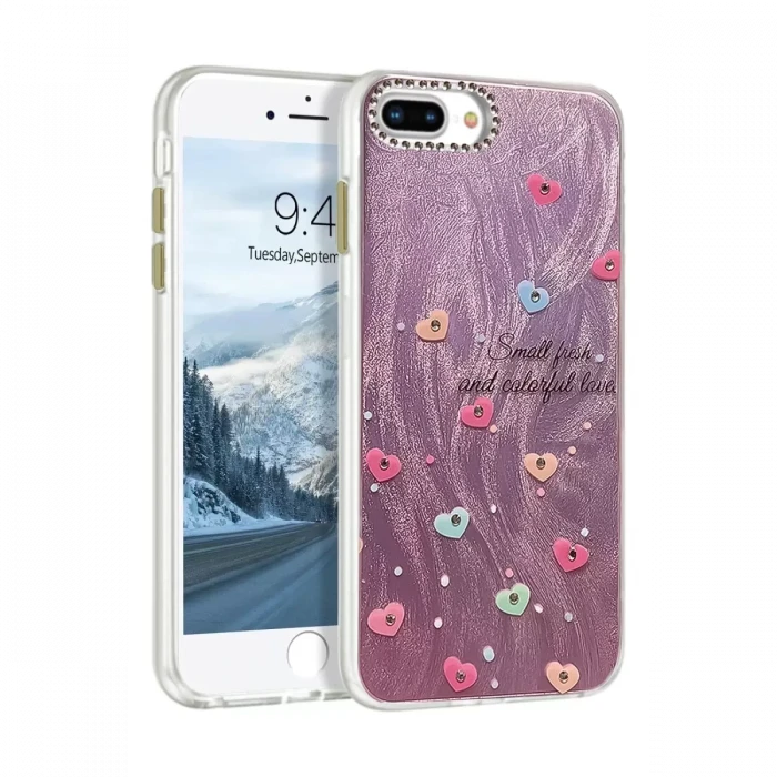 Newface Apple iPhone 7 Plus Kılıf Blade Aynalı Desenli Kapak - Desen 8