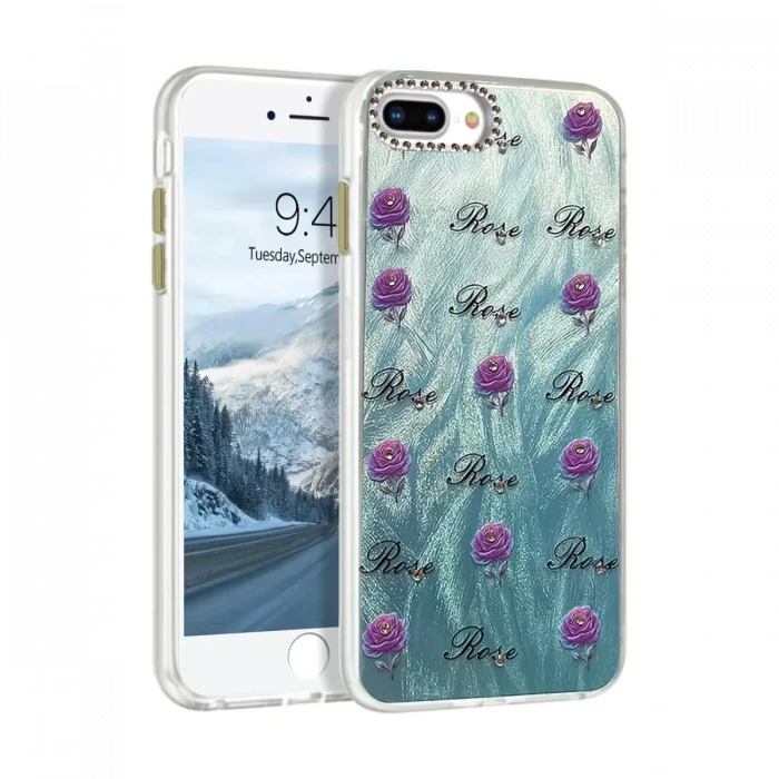 Newface Apple iPhone 7 Plus Kılıf Blade Aynalı Desenli Kapak - Desen 9