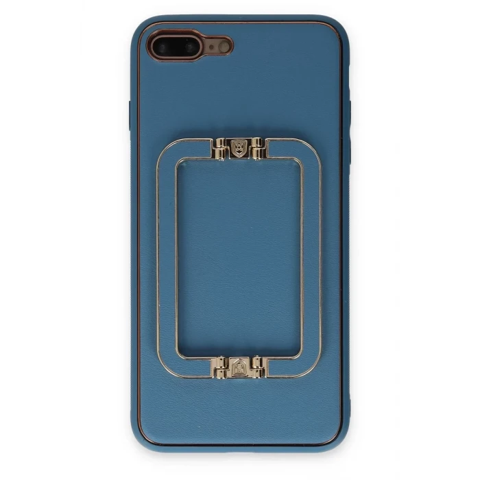Newface Apple iPhone 7 Plus Kılıf Coco Elit Kapak - Mavi