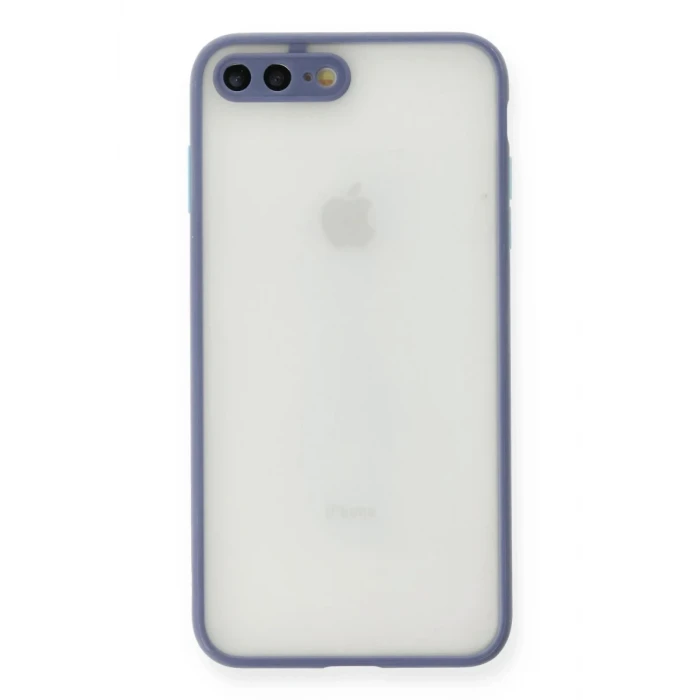 Newface Apple iPhone 7 Plus Kılıf Montreal Silikon Kapak - Gri