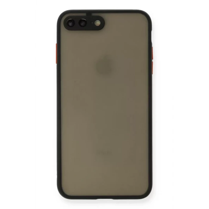 Newface Apple iPhone 7 Plus Kılıf Montreal Silikon Kapak - Siyah