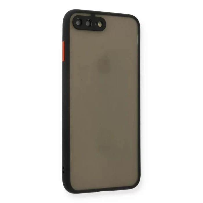 Newface Apple iPhone 7 Plus Kılıf Montreal Silikon Kapak - Siyah