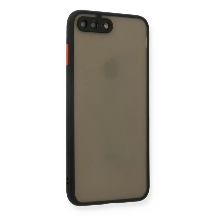 Newface Apple iPhone 7 Plus Kılıf Montreal Silikon Kapak - Siyah