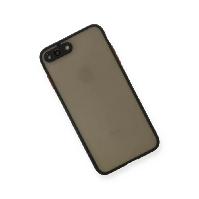 Newface Apple iPhone 7 Plus Kılıf Montreal Silikon Kapak - Siyah