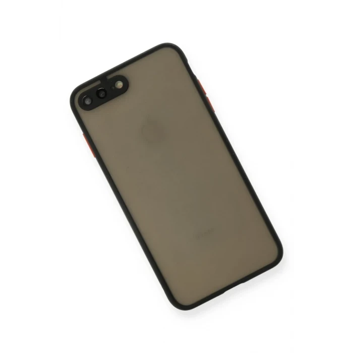 Newface Apple iPhone 7 Plus Kılıf Montreal Silikon Kapak - Siyah