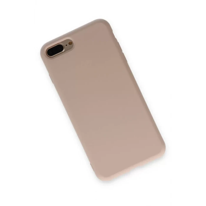 Newface Apple iPhone 7 Plus Kılıf Nano içi Kadife Silikon - Pudra