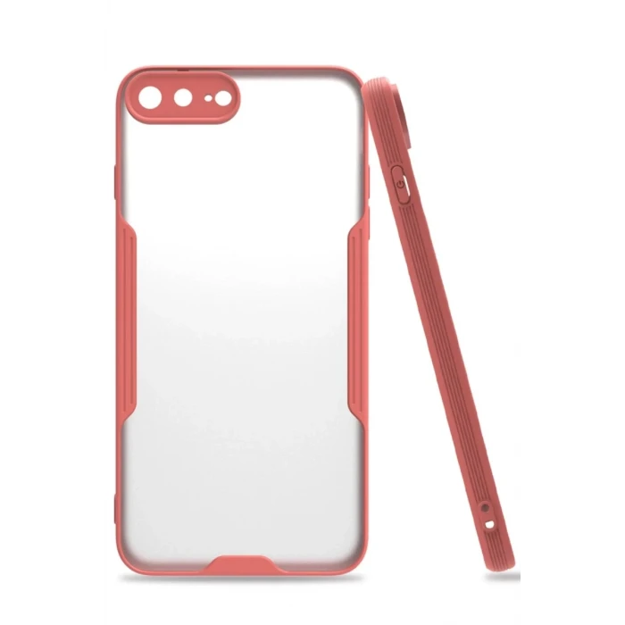 Newface Apple iPhone 7 Plus Kılıf Platin Silikon - Pembe