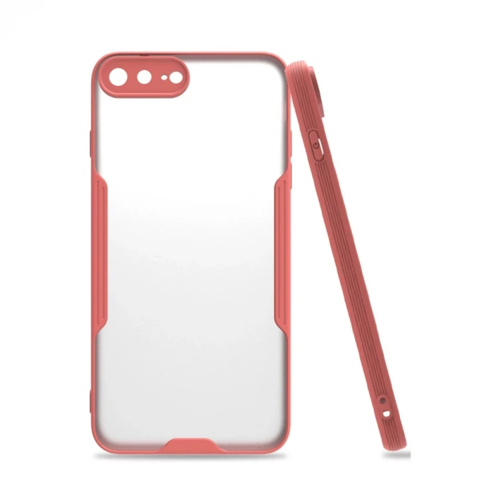 Newface Apple iPhone 7 Plus Kılıf Platin Silikon - Pembe