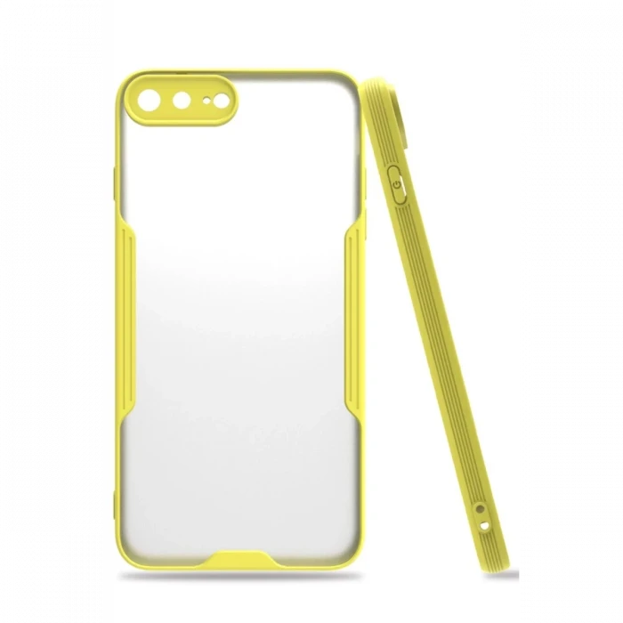 Newface Apple iPhone 7 Plus Kılıf Platin Silikon - Sarı