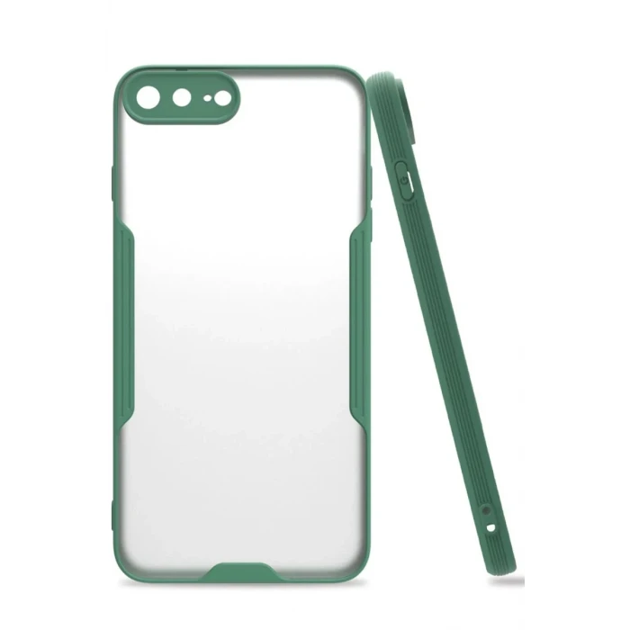 Newface Apple iPhone 7 Plus Kılıf Platin Silikon - Yeşil