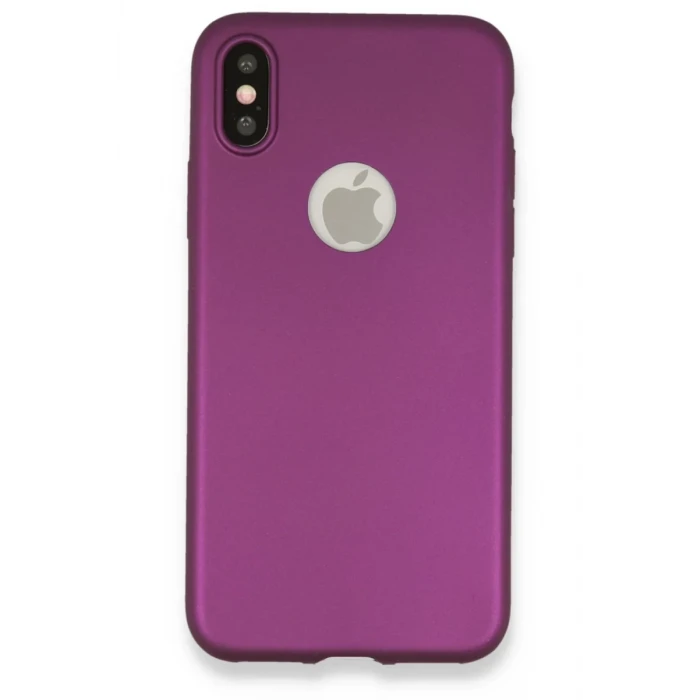 Newface Apple iPhone X Kılıf First Silikon - Mürdüm