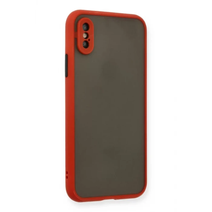 Newface Apple iPhone X Kılıf Montreal Silikon Kapak - Kırmızı