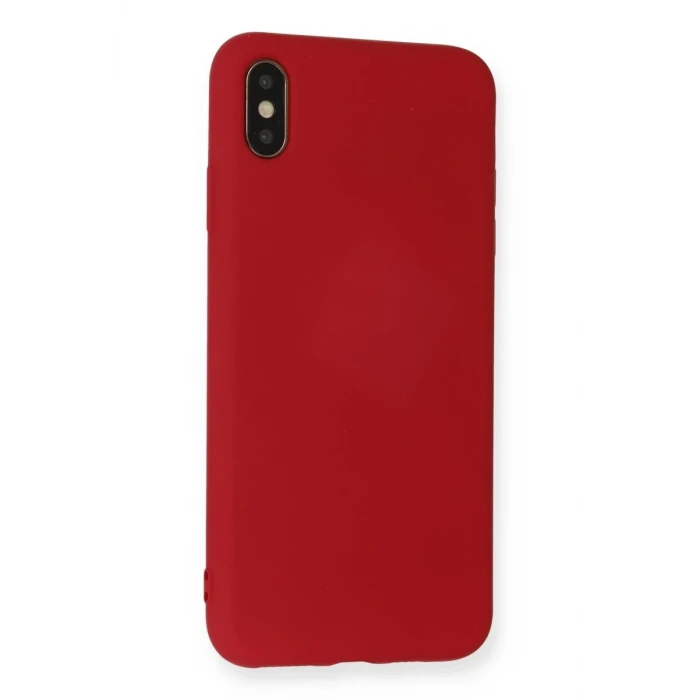 Newface Apple iPhone X Kılıf Nano içi Kadife Silikon - Kırmızı
