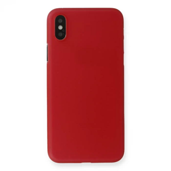 Newface Apple iPhone X Kılıf PP Ultra İnce Kapak - Kırmızı