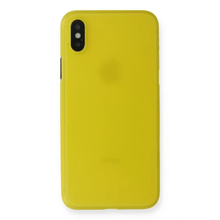 Newface Apple iPhone X Kılıf PP Ultra İnce Kapak - Sarı