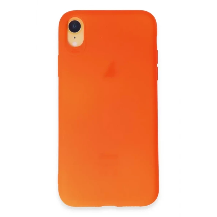 Newface Apple iPhone XR Kılıf First Silikon - Parlak Turuncu
