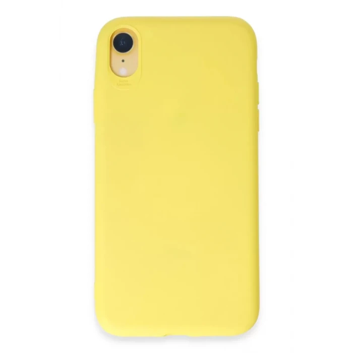 Newface Apple iPhone XR Kılıf First Silikon - Sarı