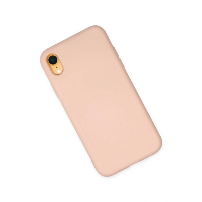 Newface Apple iPhone XR Kılıf Nano içi Kadife Silikon - Pudra