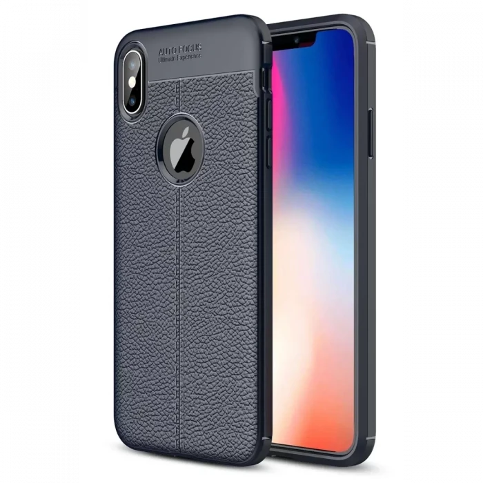 Newface Apple iPhone XS Max Kılıf Auto Focus Kapak - Lacivert