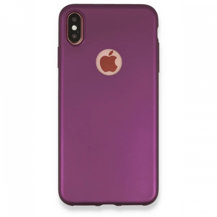 Newface Apple iPhone XS Max Kılıf First Silikon - Mürdüm