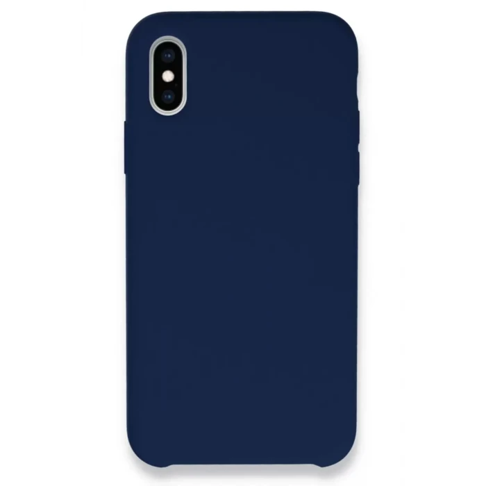 Newface Apple iPhone XS Max Kılıf Lansman Legant Silikon - Lacivert