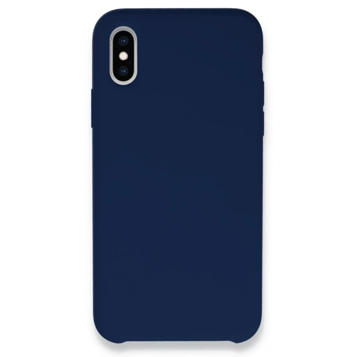 Newface Apple iPhone XS Max Kılıf Lansman Legant Silikon - Lacivert