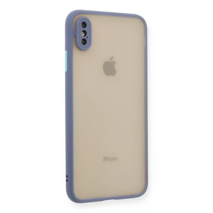 Newface Apple iPhone XS Max Kılıf Montreal Silikon Kapak - Gri