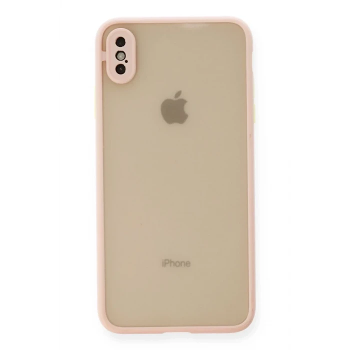 Newface Apple iPhone XS Max Kılıf Montreal Silikon Kapak - Pembe