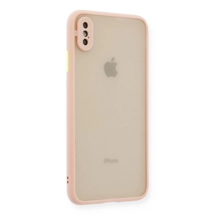 Newface Apple iPhone XS Max Kılıf Montreal Silikon Kapak - Pembe
