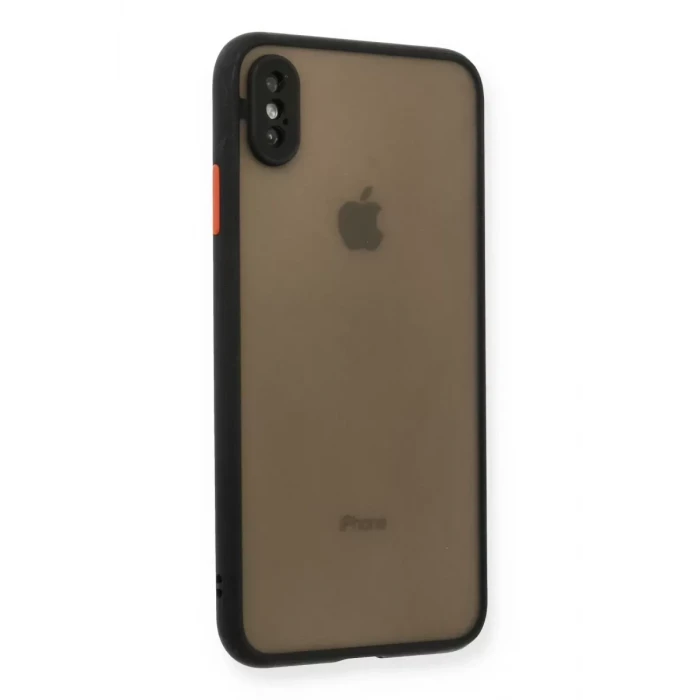 Newface Apple iPhone XS Max Kılıf Montreal Silikon Kapak - Siyah