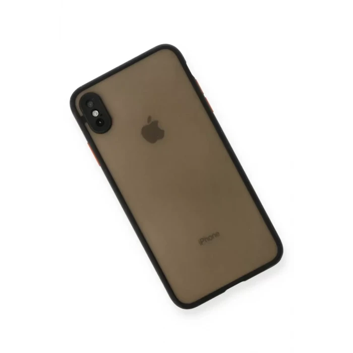 Newface Apple iPhone XS Max Kılıf Montreal Silikon Kapak - Siyah
