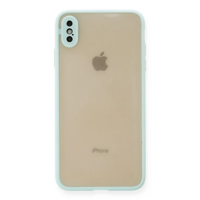 Newface Apple iPhone XS Max Kılıf Montreal Silikon Kapak - Turkuaz