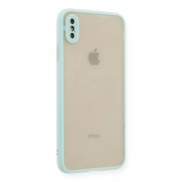 Newface Apple iPhone XS Max Kılıf Montreal Silikon Kapak - Turkuaz