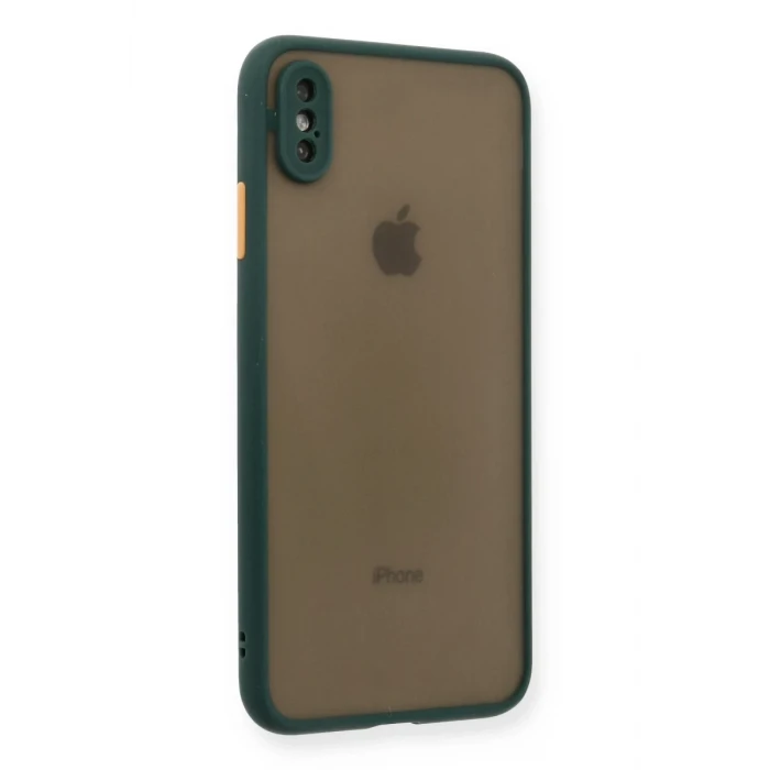Newface Apple iPhone XS Max Kılıf Montreal Silikon Kapak - Yeşil