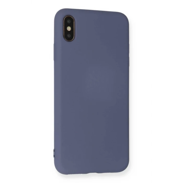 Newface Apple iPhone XS Max Kılıf Nano içi Kadife Silikon - Gri
