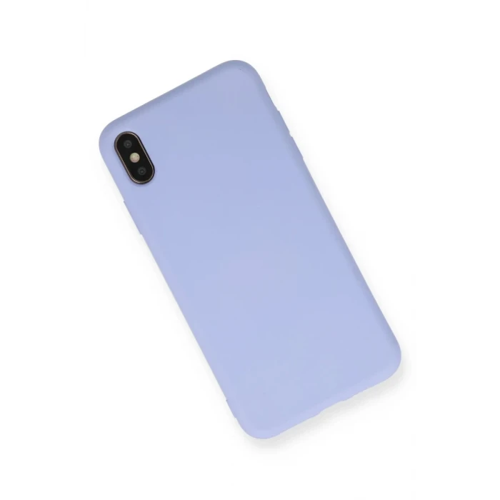 Newface Apple iPhone XS Max Kılıf Nano içi Kadife Silikon - Lila