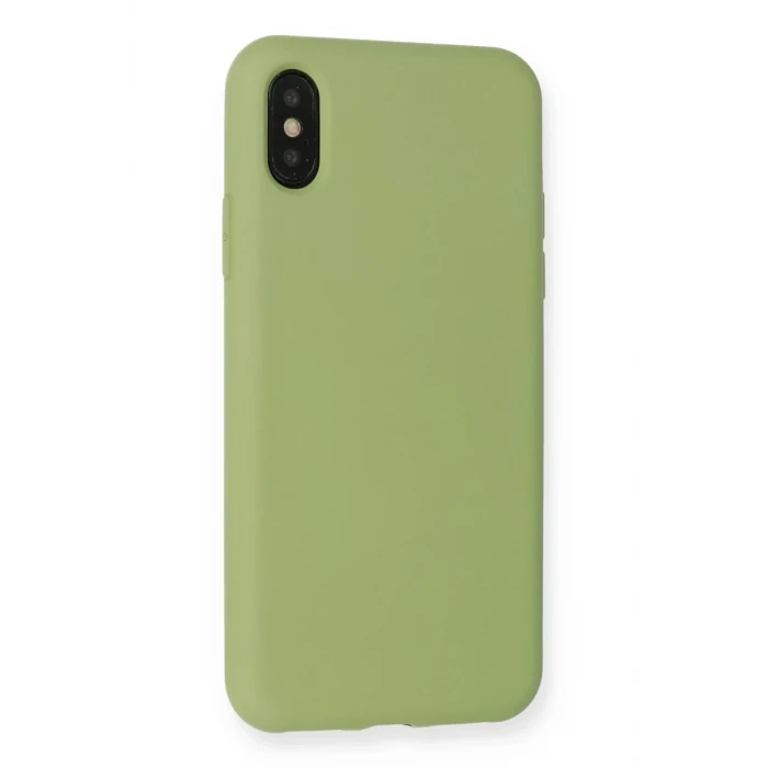 Newface Apple iPhone XS Max Kılıf Nano içi Kadife Silikon - Yeşil