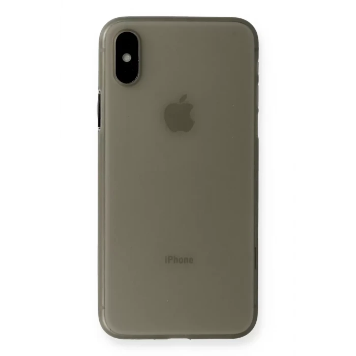 Newface Apple iPhone XS Max Kılıf PP Ultra İnce Kapak - Gri