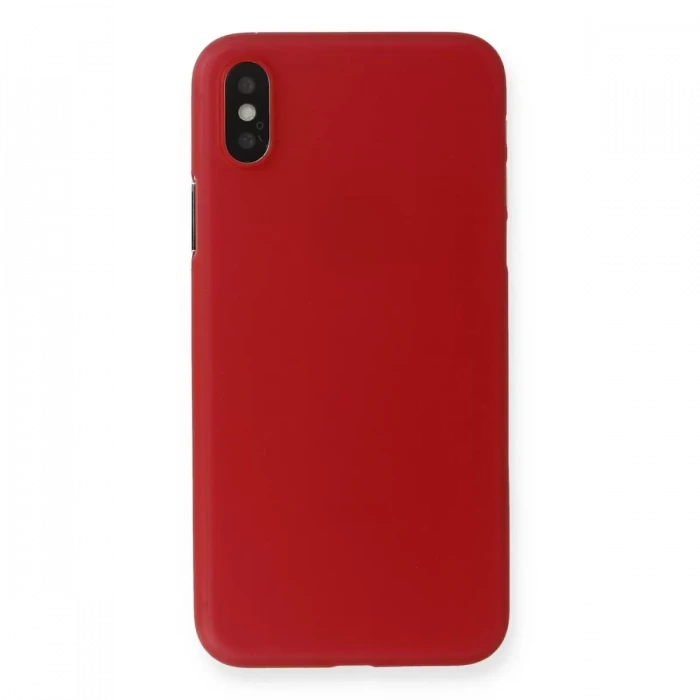 Newface Apple iPhone XS Max Kılıf PP Ultra İnce Kapak - Kırmızı
