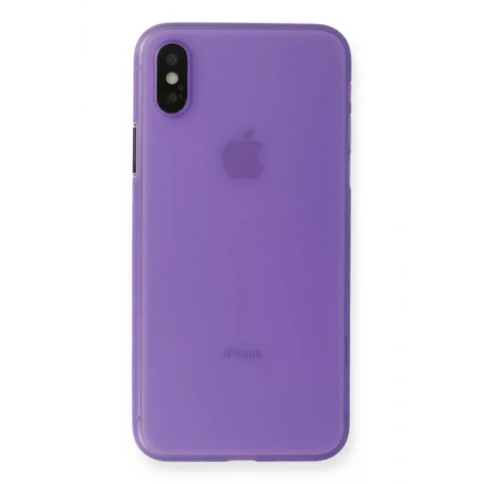 Newface Apple iPhone XS Max Kılıf PP Ultra İnce Kapak - Mor